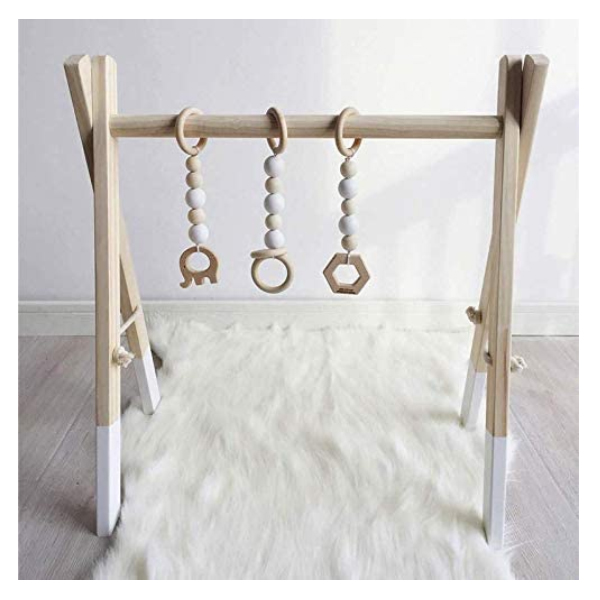 Wooden Play Gym | Wooden Hanging Toys 