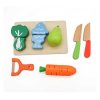 Kidzabi Wooden Fruits Veggies Play Set Toy with Storage Box For Kids - W10B224