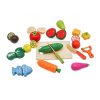 Kidzabi Wooden Fruits Veggies Play Set Toy with Storage Box For Kids - W10B224
