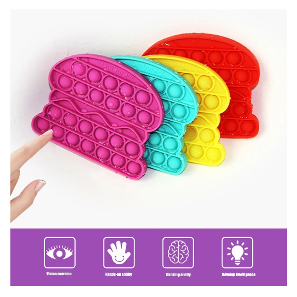 Kidzabi Push Pop Bubble Fidget Toy Hamburger Shape for Kids - LCGJ22023