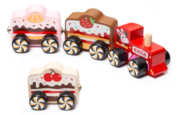 Cubika Train Cakes Wooden Toy - 15382
