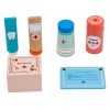 Kidzabi Wooden Doctors Medical Tool Kit Toy Set for Kids - W10D012