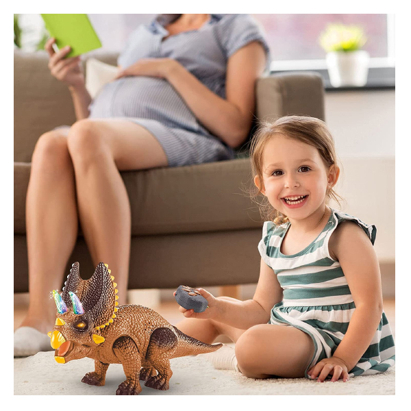 WISHTIME Dinosaur Toy for Boy Remote Control Dinosaur for Kids Electronic Pets Toy for Kids for Boys for Girls Require 1.5V AA Batteries 