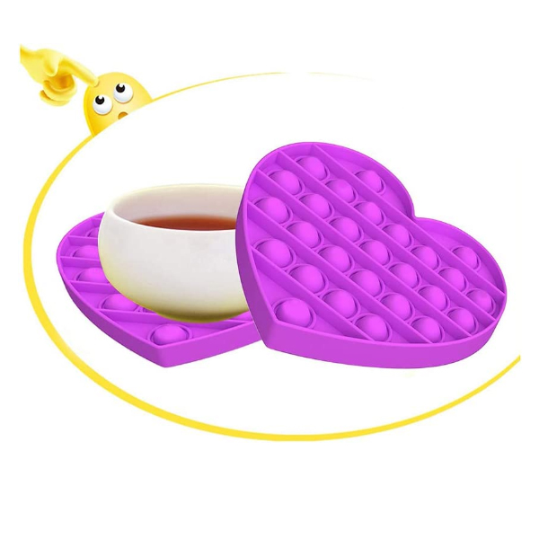 Kidzabi Push Pop Bubble Fidget Toy Heart Shape for Kids - LCGJ22011