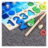Kidzabi 5in1 Wooden Educational Numbers Log Toy for Kids - W14B210