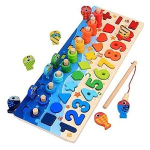 Kidzabi Wooden Magnetic Puzzles for Toddlers 5-in-1 - W14B210