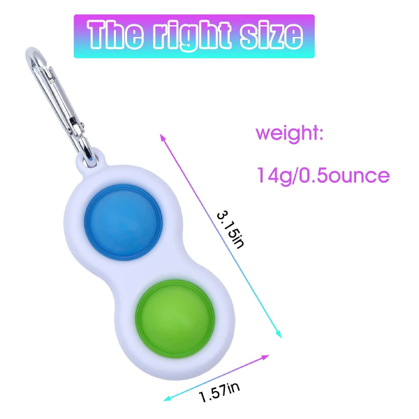 Kidzabi Simple Dimple Fidget Toy Keychain for Kids - LCGJ22005