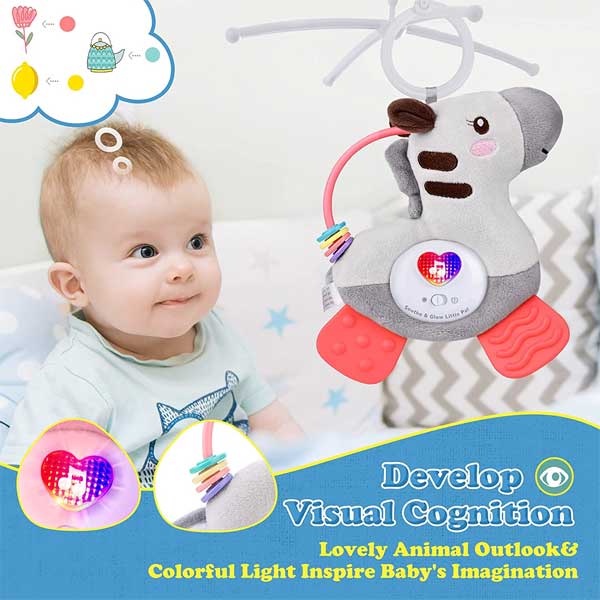 Kidzabi Musical Baby Teething Toy with Soft Light Zebra Shaped For Babies - SLE20004