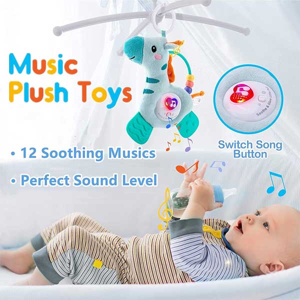 Kidzabi Musical Baby Teething Toy with Soft Light Giraffe Shaped For Babies - SLE20003