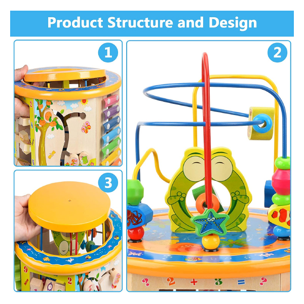  Activity Cube Toy | wooden toy activity cube 
