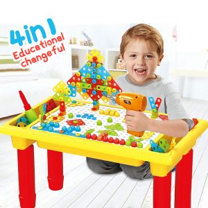 Kidzabi Building Block Learning Table Toy for Kids - XSH20001