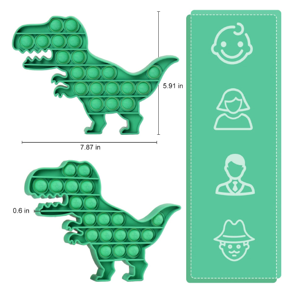 Kidzabi Push Pop Bubble Fidget Toy Dinosaur Shape for Kids - LCGJ22024