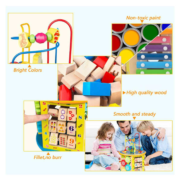 Kidzabi 8in1 Activity Cube Toy for Kids - W11B153
