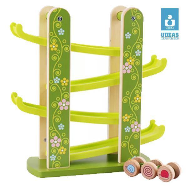 Udeas Ufun Wooden Race Track Toy for Kids, Green – 820002A