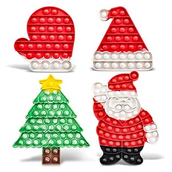 Kidzabi Push Pop Bubble Fidget Toy Santa Claus Hat for Kids - LCGJ22022