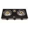 Buy best 3 burner tempered glass top gas stove | PLUGnPOINT