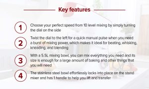 Geepas GSM43011 | Stand Mixer
