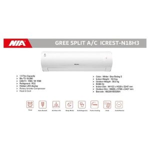 Gree i`Crest-N18H3 | Split Air Conditioner 1.5 Ton