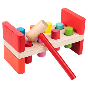 Kidzabi Wooden Hammering Block Punch and Drop Instruments for Kids - W11G018