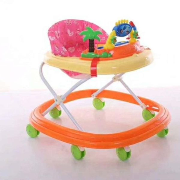 Kidzabi 7-Wheels Baby Walker for Kids Adjustable Height - BLK-619