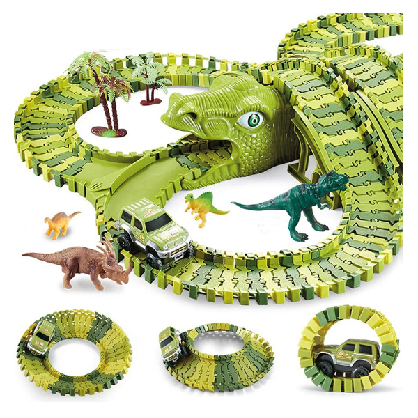 Kidzabi Dinosaur Track Cars Playset Toy for Kids 240 Pcs - XC20001