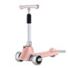 Kidzabi 3 Wheel Kick Scooter with Lights for Kids Colors (White/Pink/Grey) - DMT-01
