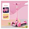 Kidzabi 3 Wheel Kick Scooter with Lights & Music for Kids Colors (Yellow/Green/Pink/Blue) - QW-808