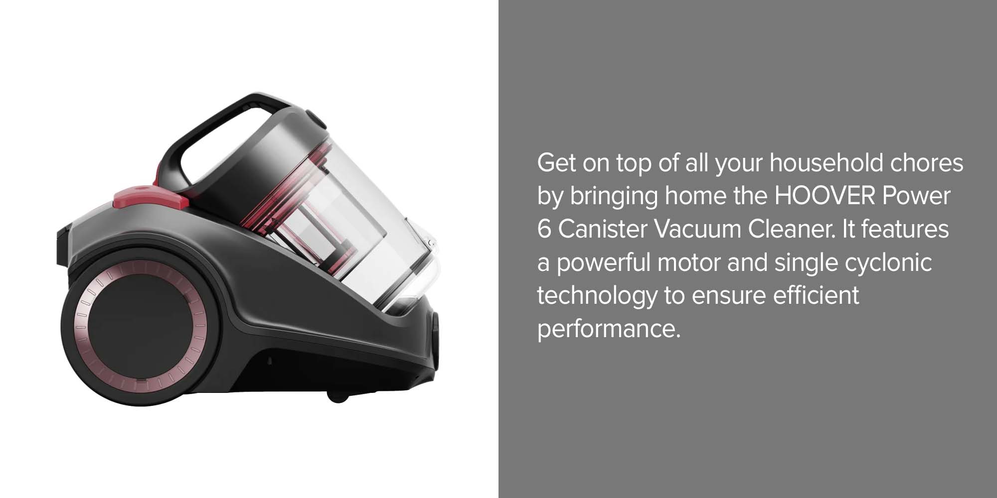 HOOVER POWER 6 ADVANCED GREYRED PLUGnPOINT