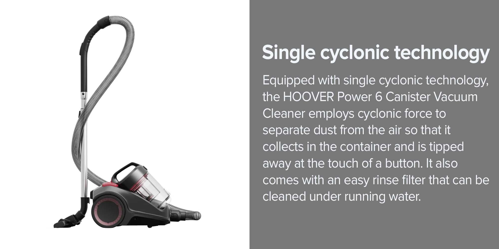 HOOVER POWER 6 ADVANCED GREYRED PLUGnPOINT