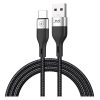 Miccell 2.4A/1M Ultra Strong Type-C Data Cable Black/Green - VQ-D129
