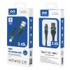 Miccell 2.4A/1M Ultra Strong Type-C Data Cable Black/Green - VQ-D129