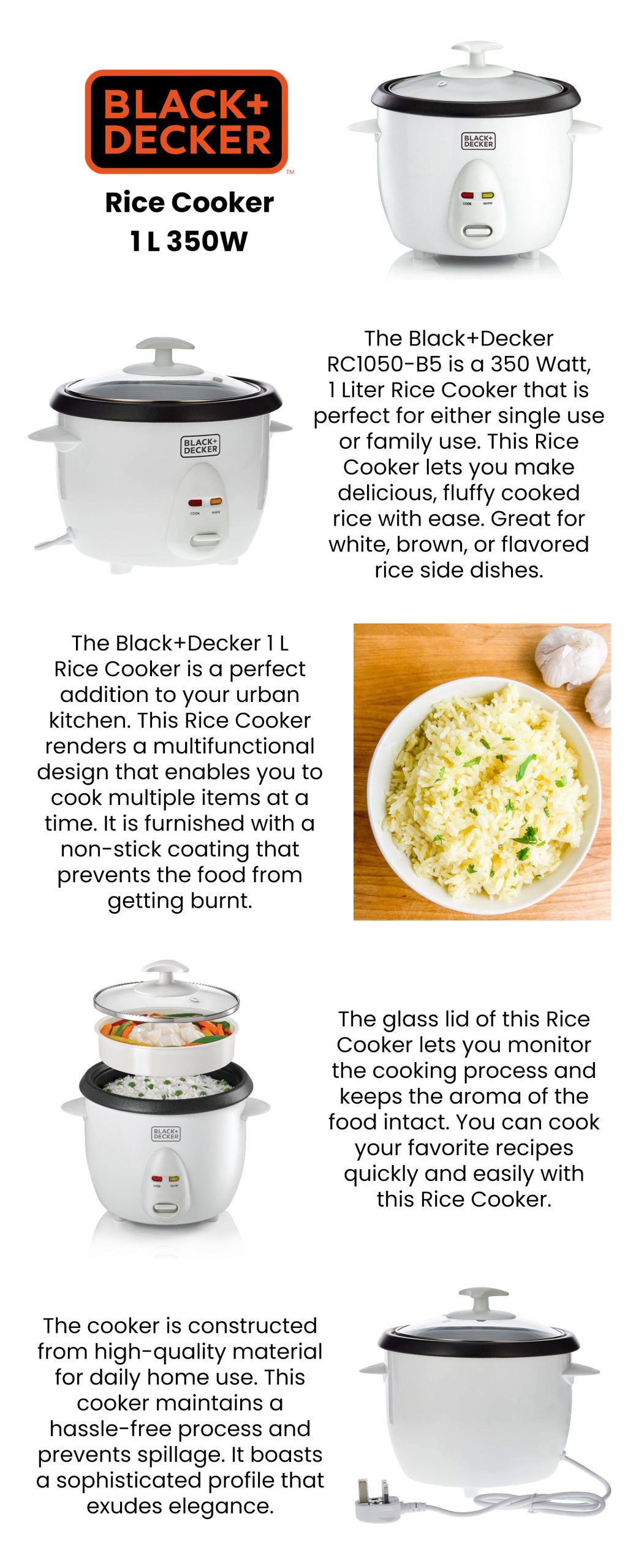 Black+Decker RC1050-B5 |  Rice Cooker 