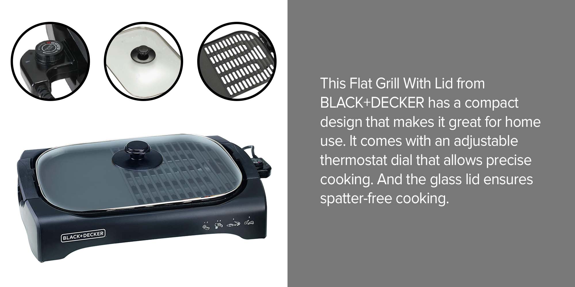 Black+Decker LGM70-B5 | Open Flat Grill 