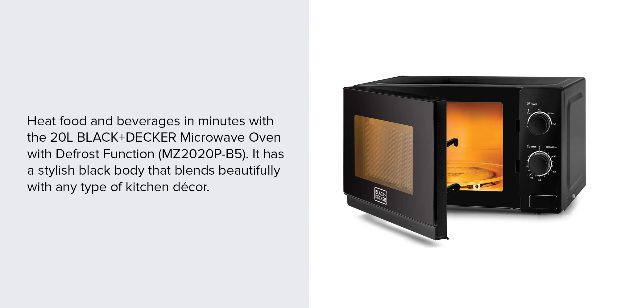Black & Decker MZ2020P-B5 | Black & Decker Microwave