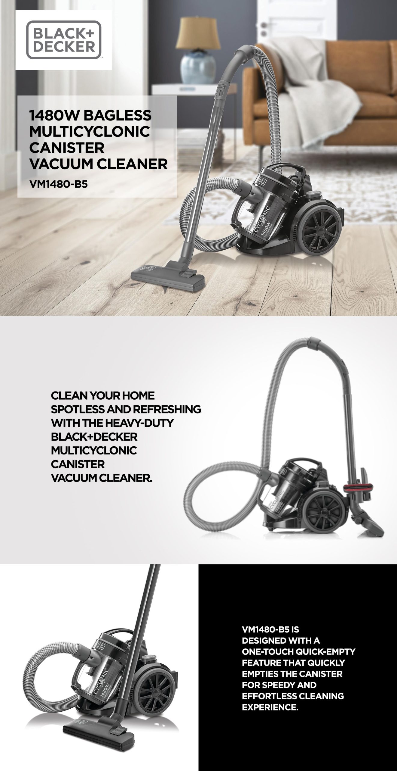 Black+Decker VM1480-B5 | Vacuum Cleaner 
