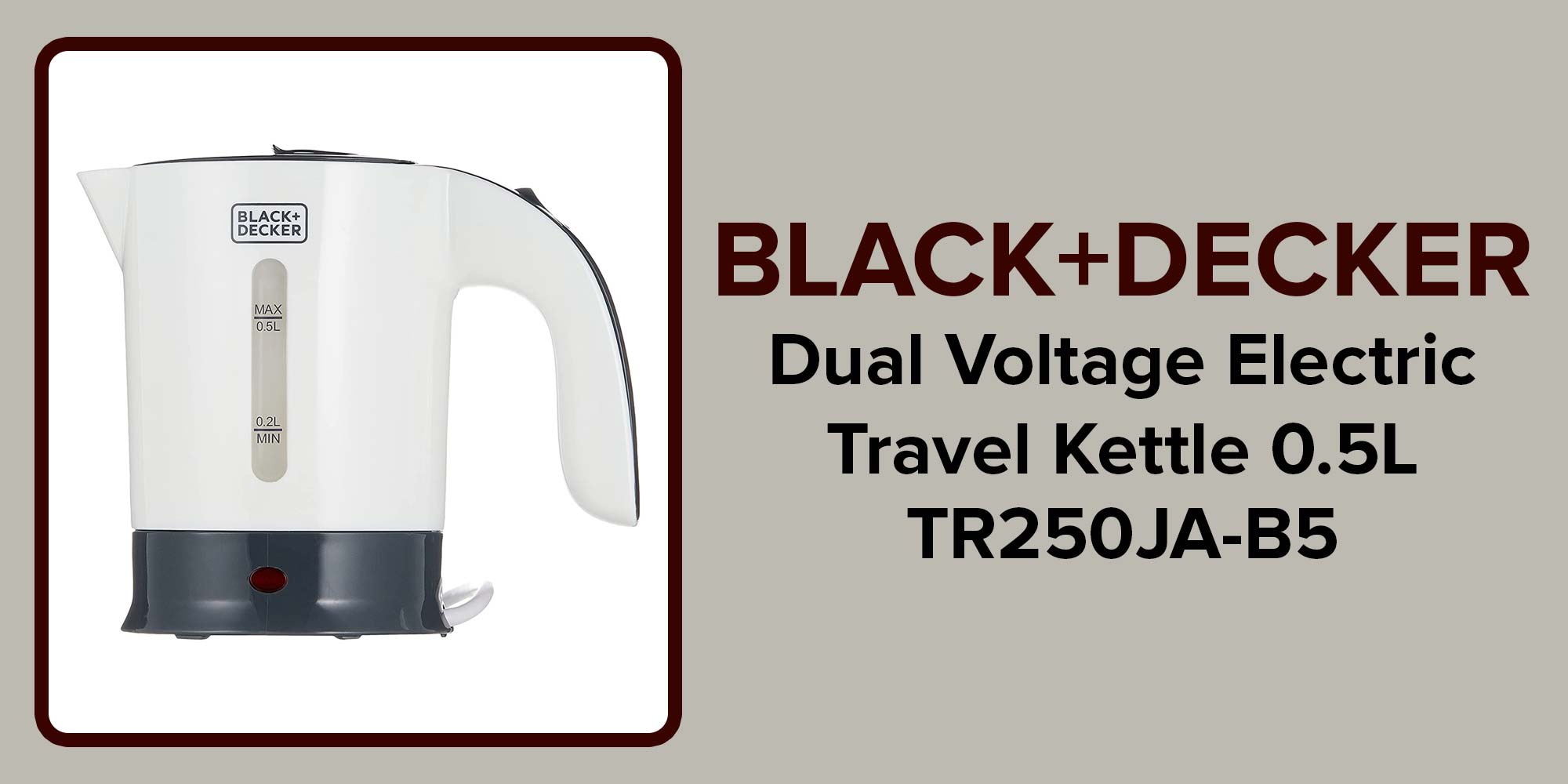Black+Decker TR250JA-B5 | Travel Kettle 