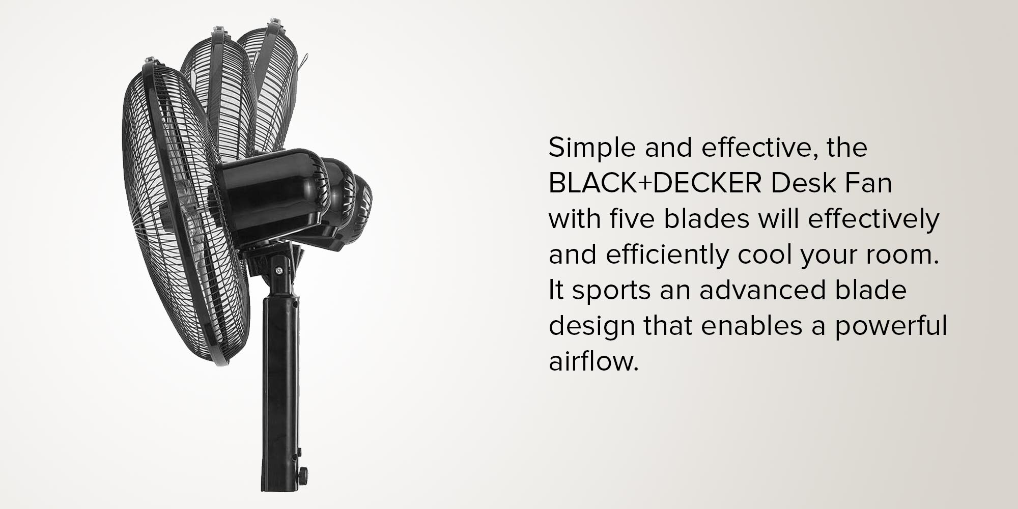 Black+Decker Desk Fan 16-inch – FD1620-B5
