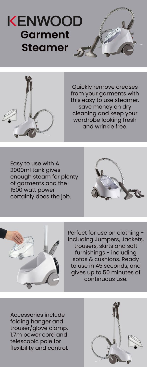 Kenwood 1500w Garment Steamer GSP65.000WH PLUGnPOINT The Marketplace