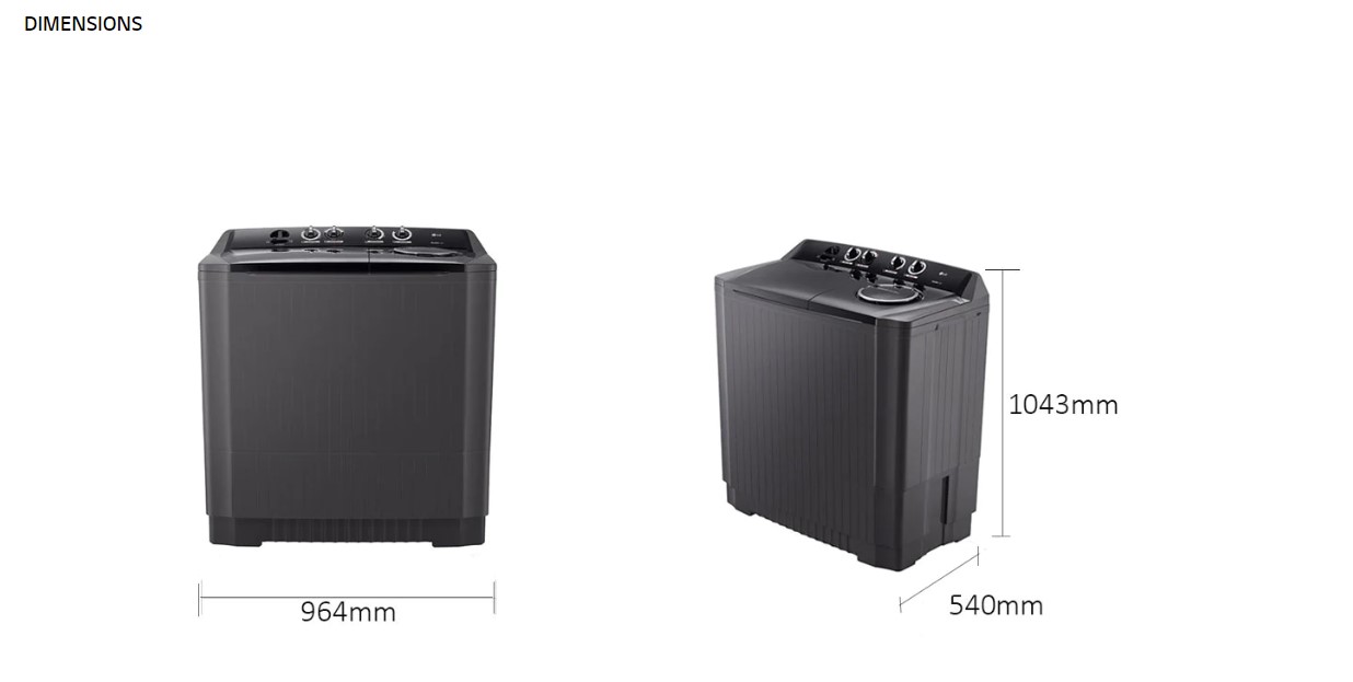 LG 14kg Semi Automatic Top Load Washing Machine - P2061NT