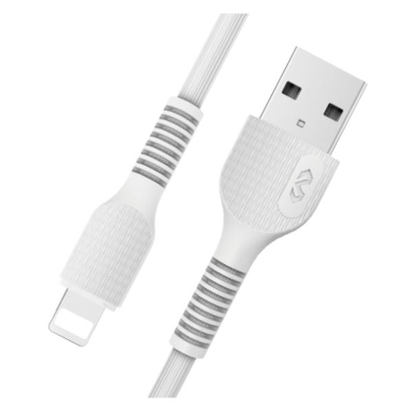 Miccel 2.4A Fast USB to Lightning Charging Cable 1.2M White - VQ-D88-L
