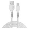 Miccell 2.4A/1M PVC USB Type-C Data Cable Black/White - VQ-D88