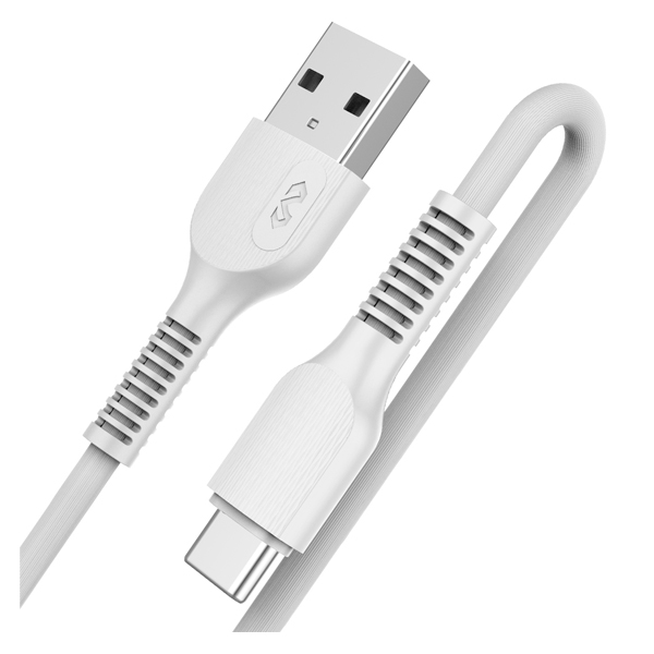 Miccell 2.4A/1M PVC USB Type-C Data Cable Black/White - VQ-D88
