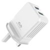 Miccell 2.4A with Dual Port USB Wall Charger 3Pin white - VQ-T06