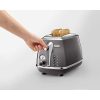 De'Longhi 2-Slice Icona Metallics Toaster 900 W, Grey/Silver - CTOT2003.GY