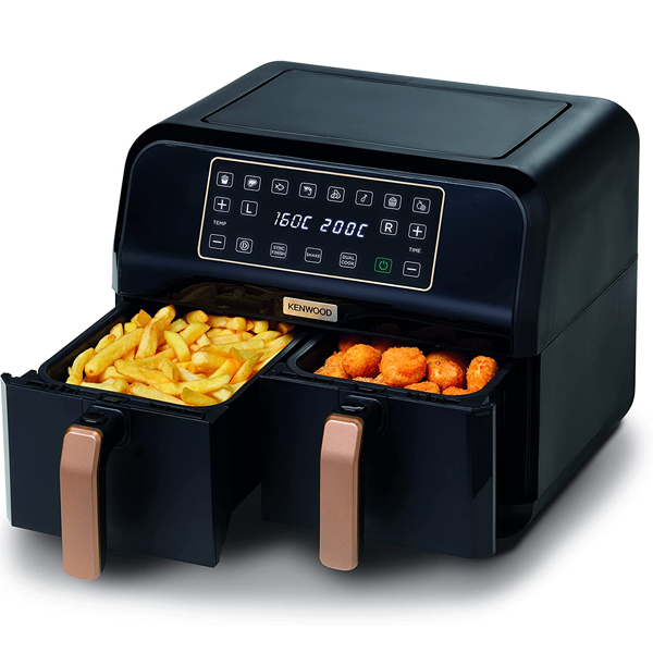 Kenwood Digital Twin Air Fryer Black/Gold – HFP70.000BK