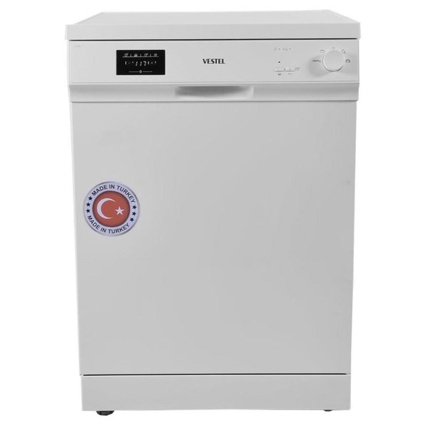 Vestel 12 Place Settings 4 Programmes Dishwasher, White D141