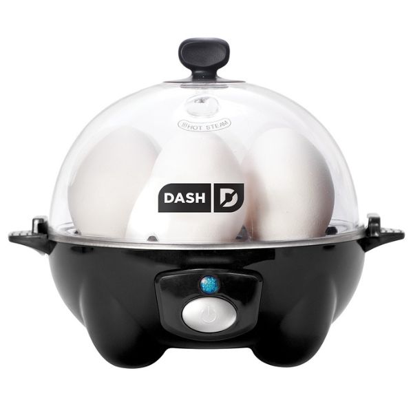Dash Auto Shut Off Egg Cooker 360W, Black/Clear - DEC005BK
