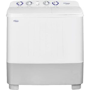 Super General 10 kg Twin-tub Semi-Automatic Washing Machine, White, efficient Top-Load Washer with Low noise gear box, Spin-Dry - SGW 1056N