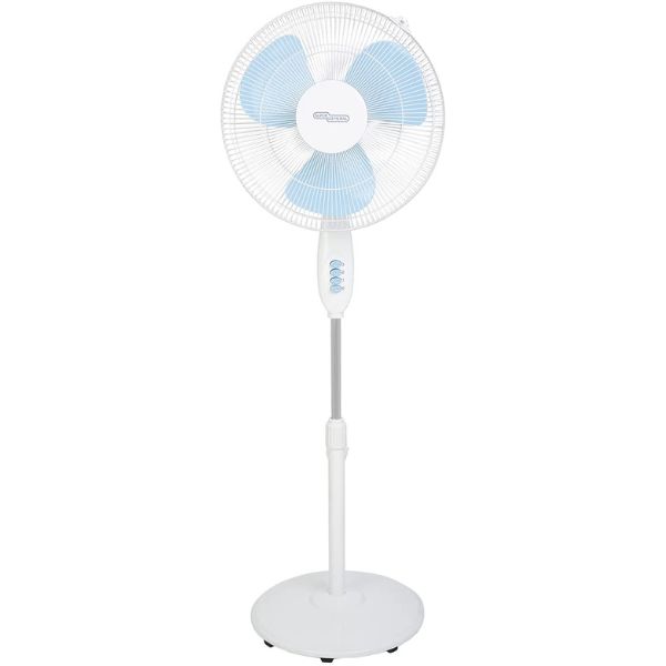 Super General Pedestal Fan, Oscillation, adjustable in height up to 140 cm, 3 Speed, white, energy-saving - SG SF28M