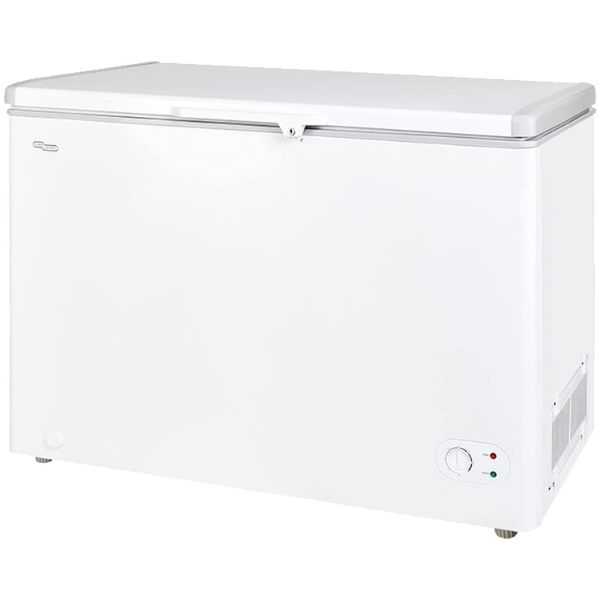 Super General Chest-Freezer 350 Liter Gross Volume, White, Rectangular Deep-Freezer with Storage-Basket, Lock & Key, Wheels - SGF344H